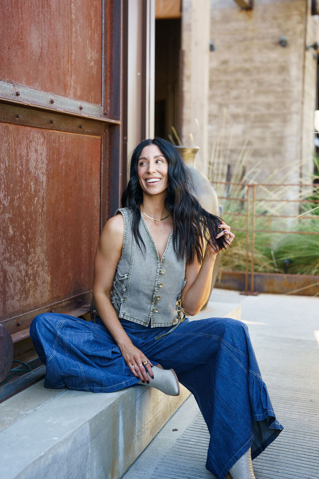 THE FREE SPIRIT WIDE LEG PALAZZO JEANS