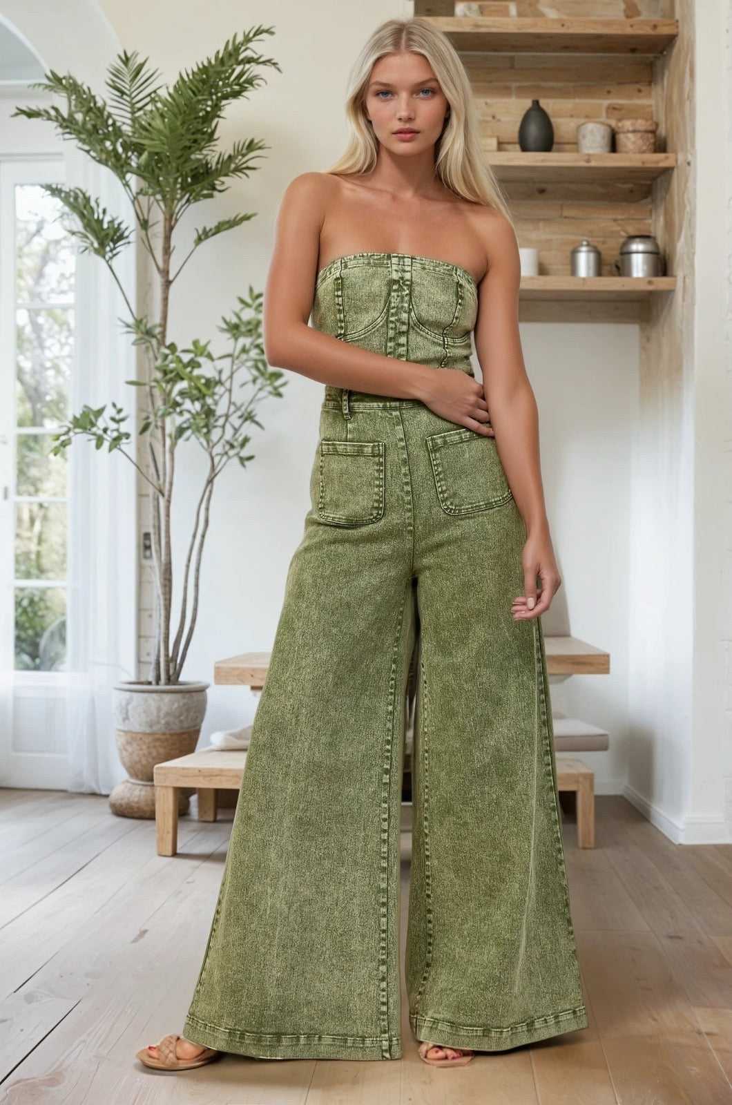 Sage Dreams Wide-Leg Jumpsuit